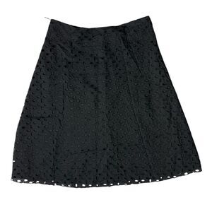 Rubber Ducky Productions Black A-line Eyelet Skirt Size Medium